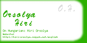 orsolya hiri business card